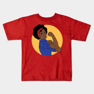 Blak woman too strong Kids T-Shirt